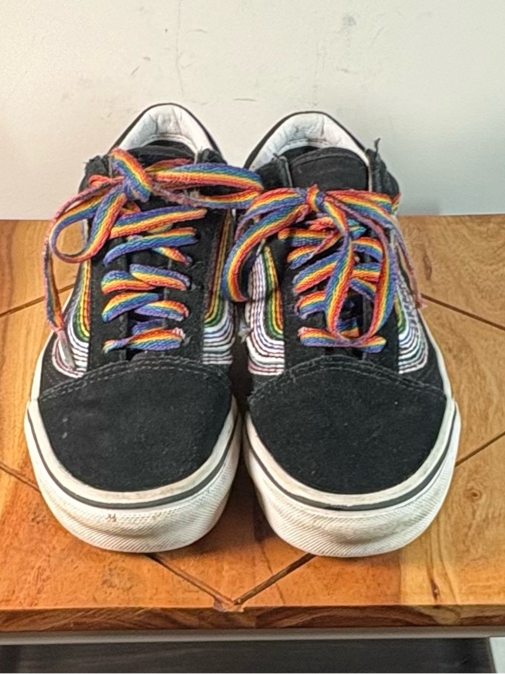 Vans Black Love is Love Sneakers with Rainbow Accents